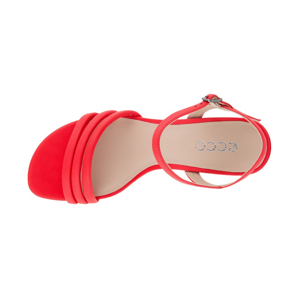Womens Sandals - ECCO Elevate 65 Block - Red - 4562KWJPV
